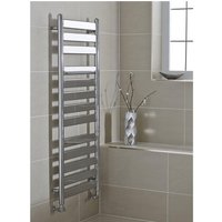 Clifton Vertical Bathroom Towel Radiator 1306mm (H) x 500mm (W) in Metallic Silver