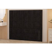 Somnior Austin Plush Velvet 54" Floor Standing Upholstered Divan Headboard in Black | Size: King