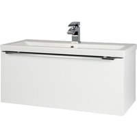 Clifton Gloss White 80cm Wall Bathroom Mounted Unit & Basin
