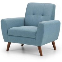 Ashfield Linen Fabric Arm Chair in Light Blue
