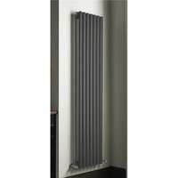 Clifton Anthracite Vertical Double Panel Radiator 1800mm (H) x 300mm (W) in Charcoal