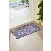 Artsy Mats Blue & Pink Floral Indoor Outdoor Doormat (70 x 40cm) | Size: 40 cm x 70 cm
