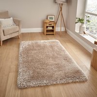 The Rug Shop UK Handmade Modern Shaggy Anti-Shed Easy To Clean Area Rug in Beige | Size: 200 cm x 290 cm