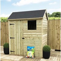Marlborough 6 x 6 Reverse Apex Premier Pressure Treated Shed in Natural