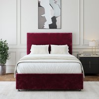 Bedmaster Chenille 2 Drawer Divan Base in Aubergine | Size: Double