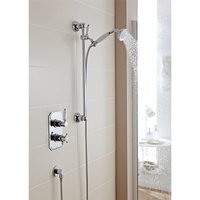 Clifton Chrome Concealed Mixer Shower with Wall Hung Slide Rail Kit in Silver