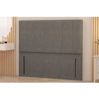 Somnior Austin Linen Fabric 54" Floor Standing Upholstered Divan Headboard in Mid Grey | Size: Small Double
