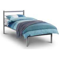 Ashfield Premium Aluminium Finish Metal Bed Frame in Light Grey | Size: Small Double