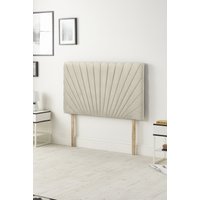 Somnior Platinum Tweed Fabric 32" Upholstered Divan Bed Headboard in Natural | Size: King
