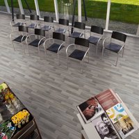 Vinyl Flooring UK Dark Brown Wood Effect 2.8mm Sheet Vinyl Flooring in Grey | Size: 3000mm x 2000mm