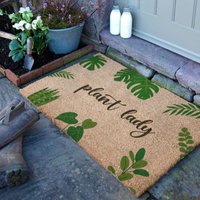 Artsy Mats Plant Lady Doormat (90 x 60cm) in Brown | Size: 90 cm x 60 cm