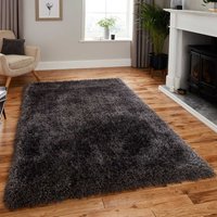 The Rug Shop UK Handmade Modern Shaggy Anti-Shed Easy To Clean Area Rug in Grey | Size: 150 cm x 230 cm