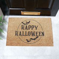 Artsy Mats Happy Halloween Coir Doormat (60 x 40cm) in Brown | Size: 40 x 60 cm