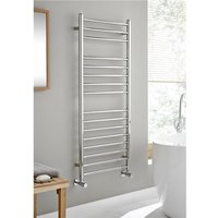 Clifton Vertical Bathroom Towel Radiator 720mm (H) x 500mm (W) in Metallic Silver