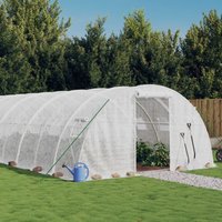 Berkfield Home Greenhouse with Steel Frame White 72 m² 18x4x2 m