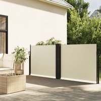 Berkfield Home Retractable Side Awning Cream 120x1000 cm