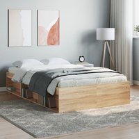 Berkfield Home Bed Frame Sonoma Oak 120x190 cm Small Double in Brown