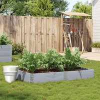 Berkfield Home Garden Planter Grey 150x100 cm Solid Wood Pine