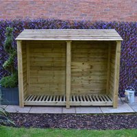 Rutland County Garden Furniture Ltd Normanton 6ft Log Store - L80 x W230 x H181 cm - Light Green