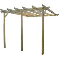 Rutland County Garden Furniture Ltd Wall Mounted Garden Pergola 3 Post, L480 x W480 x H270 cm, Light Green
