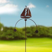 Poppyforge Sailing Boat Wind Rocker Double BM/RtR - Steel - W54 x H148.5 cm in Brown