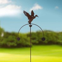 Poppyforge Duck Flying Wind Rocker Double BM/RtR - Steel - W54 x H148.5 cm in Brown