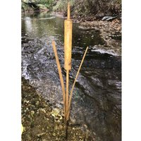 Poppyforge Bullrush Large Garden Art (Pack of 3) - Steel - H121.9 cm - BM/RtR in Brown