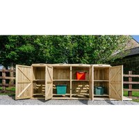 Buttercup Farm Chatburn 8 Recycle Box Store - Timber - Fits 8 x Recycle Boxes in Brown