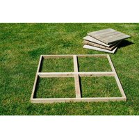 Buttercup Farm Decking Kit 2m (2 Frames & 8 Tiles) - Timber - L100 x W100 x H6.5 cm in Brown