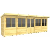 Buttercup Farm 20ft x 4ft Pent Summer House - Wood - L118 x W589 x H201 cm in Brown