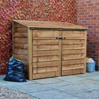Rutland County Garden Furniture Ltd Morcott Double Wheelie - L79 x W168.5 x H131 cm - Rustic Brown