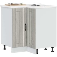 Berkfield Home Kitchen Corner Base Cabinet Lucca Grey Sonoma Engineered Wood