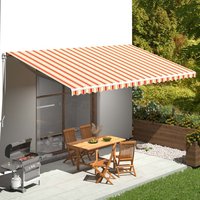 Berkfield Home Replacement Fabric for Awning Yellow & Orange 6x3.5 m