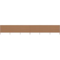 Berkfield Home 6-panel Wind Screen Fabric 800x120 cm Taupe in Beige