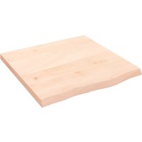 Berkfield Home Wall Shelf 60x60x(2-4) cm Untreated Solid Wood Oak in Brown