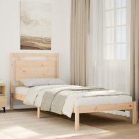 Berkfield Home Extra Long Bed Frame without Mattress 100x220 cm Solid Wood in Brown | Size: 100x220 cm