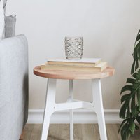 Berkfield Home Table Top Ø30x1.5 cm Round Solid Wood Beech in Brown | Size: 30x1.5 cm