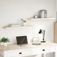 Berkfield Home Floating Shelves 2 pcs 90x23.5x4 cm Engineered Wood in Brown