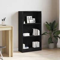Berkfield Home Bookcase Black Oak 60x24x109 cm Engineered Wood in Brown | Size: 60 x 24 x 109 cm