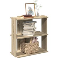 Berkfield Home Bookcase 3-Tier Sonoma Oak 60x30x60 cm Engineered Wood in Brown | Size: 60 x 30 x 60 cm