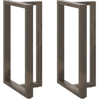 Berkfield Home Bar Table Legs T-Shaped 2 pcs Natural Steel 60x35x(100-101) cm Steel in Black