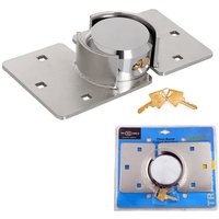 Xample 2x VAN Lock Garden Shed 73mm Security Padlock Van Lock Hasp Set Chrome Plated in Silver