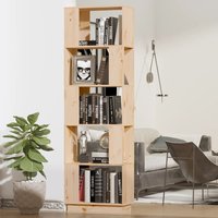 Berkfield Home Book Cabinet/Room Divider 51x25x163.5 cm Solid Wood Pine in Brown