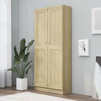 Berkfield Home Book Cabinet Sonoma Oak 82.5x30.5x185.5 cm Engineered Wood in Brown
