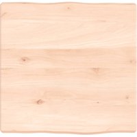 Berkfield Home Table Top 40x40x(2-4) cm Untreated Solid Wood Live Edge in Brown