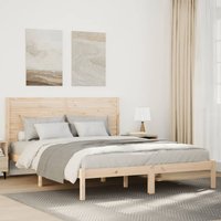 Berkfield Home Extra Long Bed Frame without Mattress 140x210 cm Solid Wood in Brown