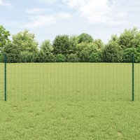 Berkfield Home Rustic Garden Fence Set Set of 2 Green Steel Durable