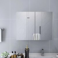 Berkfield Home Bathroom Mirror Cabinet White 80x15x60 cm MDF | Size: 80 x 15 x 60 cm