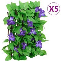 Berkfield Home Berkfield Artificial Ivy Trellis Expandable 5 pcs Green 180x20 cm