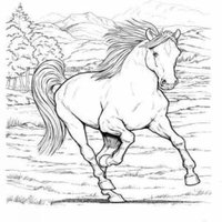 John Green Wonderful World of Horses Coloring Book Paperback